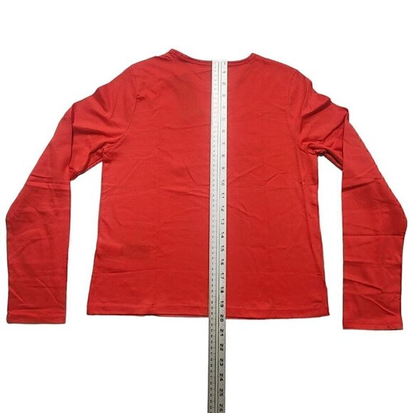 Tommy Hilfiger Girls Long Sleeve Top Shirt Logo Graphic Red Size‎ XL - Picture 5 of 8